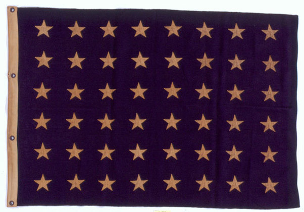 U.S. 48 stars Union Jack - U.S.S. Phelps.
