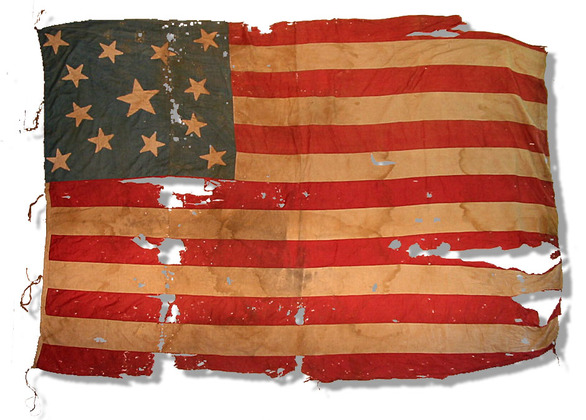U.S. 13 Star Flag - early all cotton flag.