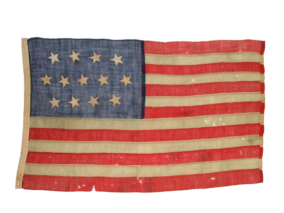 U.S. 13 stars 4-5-4 pattern Flag, Merchant Ensign.